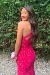 Sequin Long Prom Dress with Slit